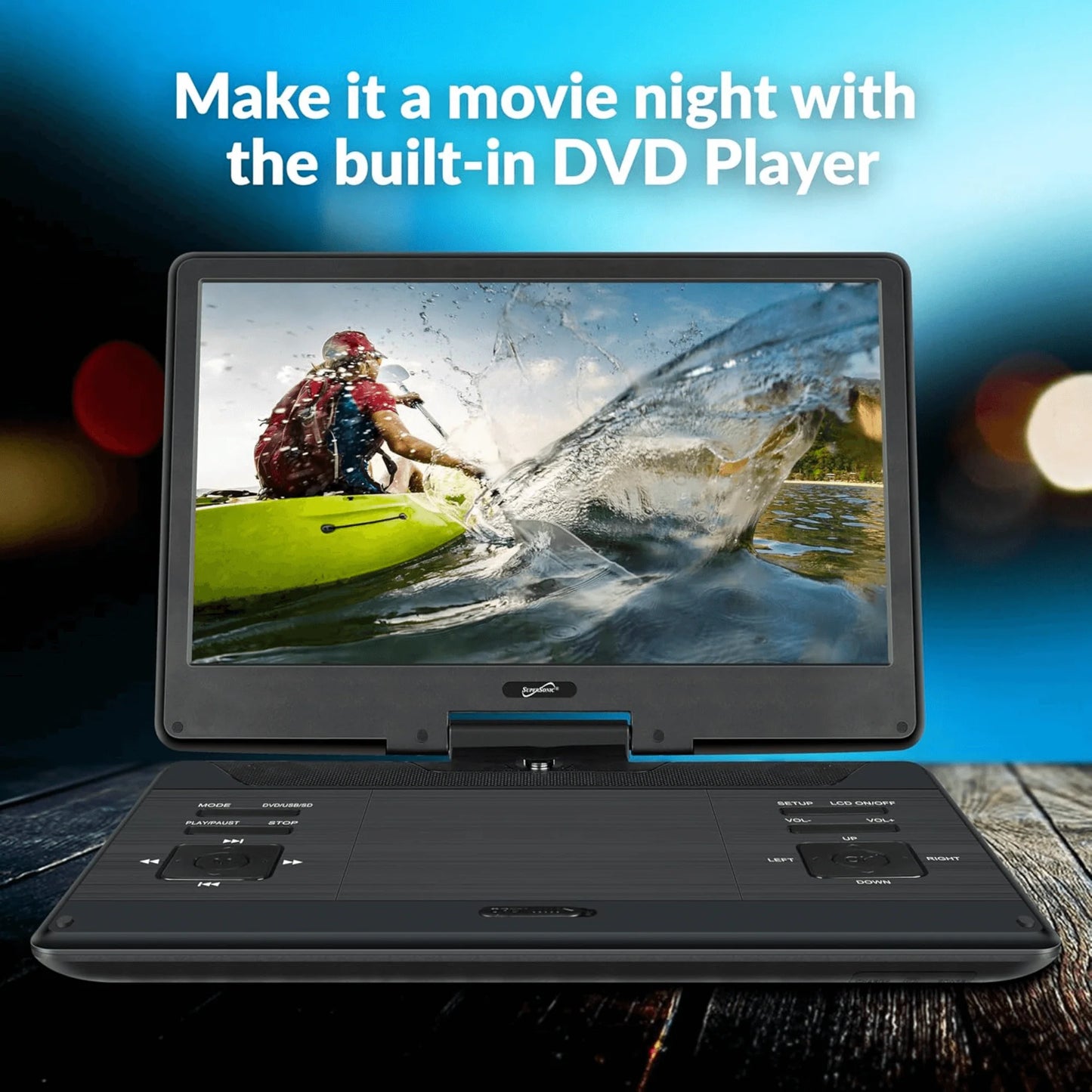 Supersonic 14-Inch Portable LED DVD Player