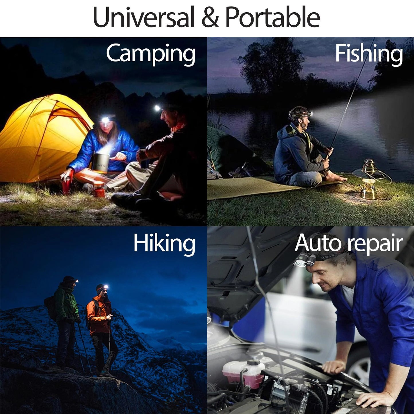 LED Headlamp Flashlight Tactical Brightest Light Camping Hunting Hiking Work