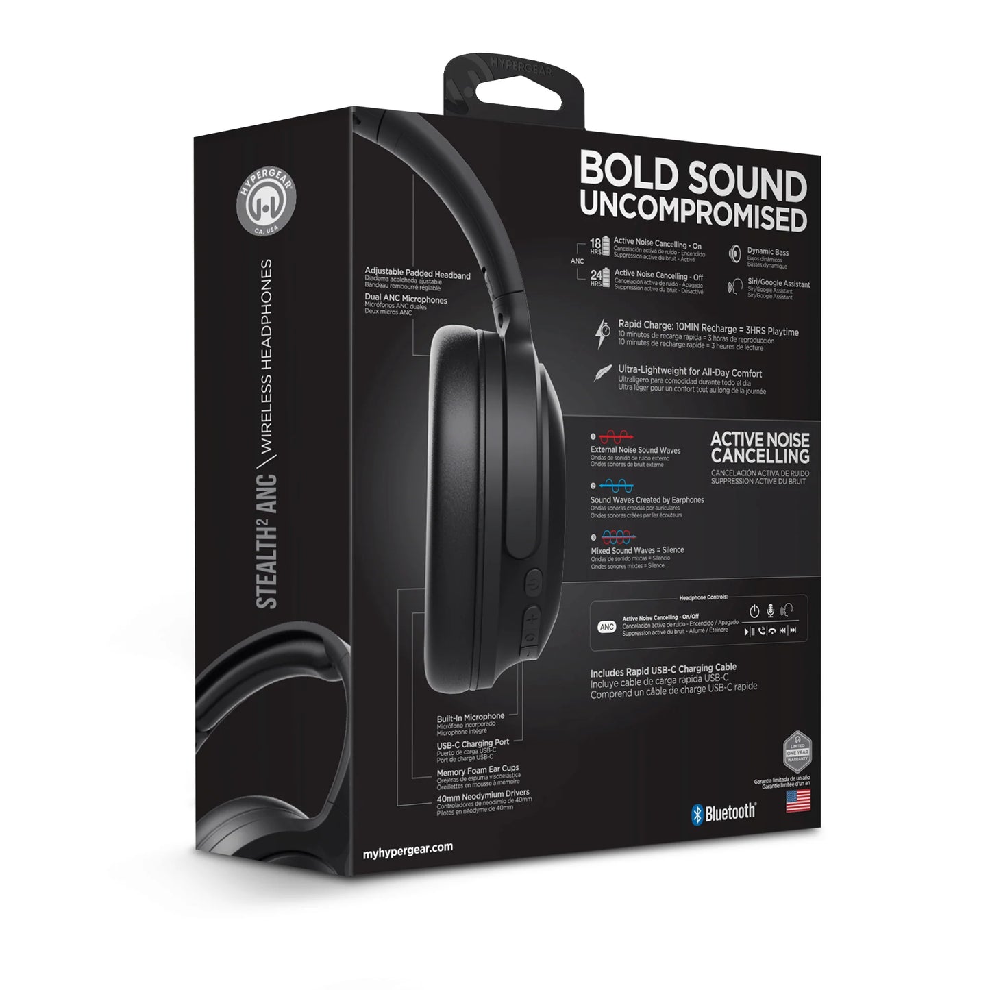 Stealth2 ANC Wireless Headphones