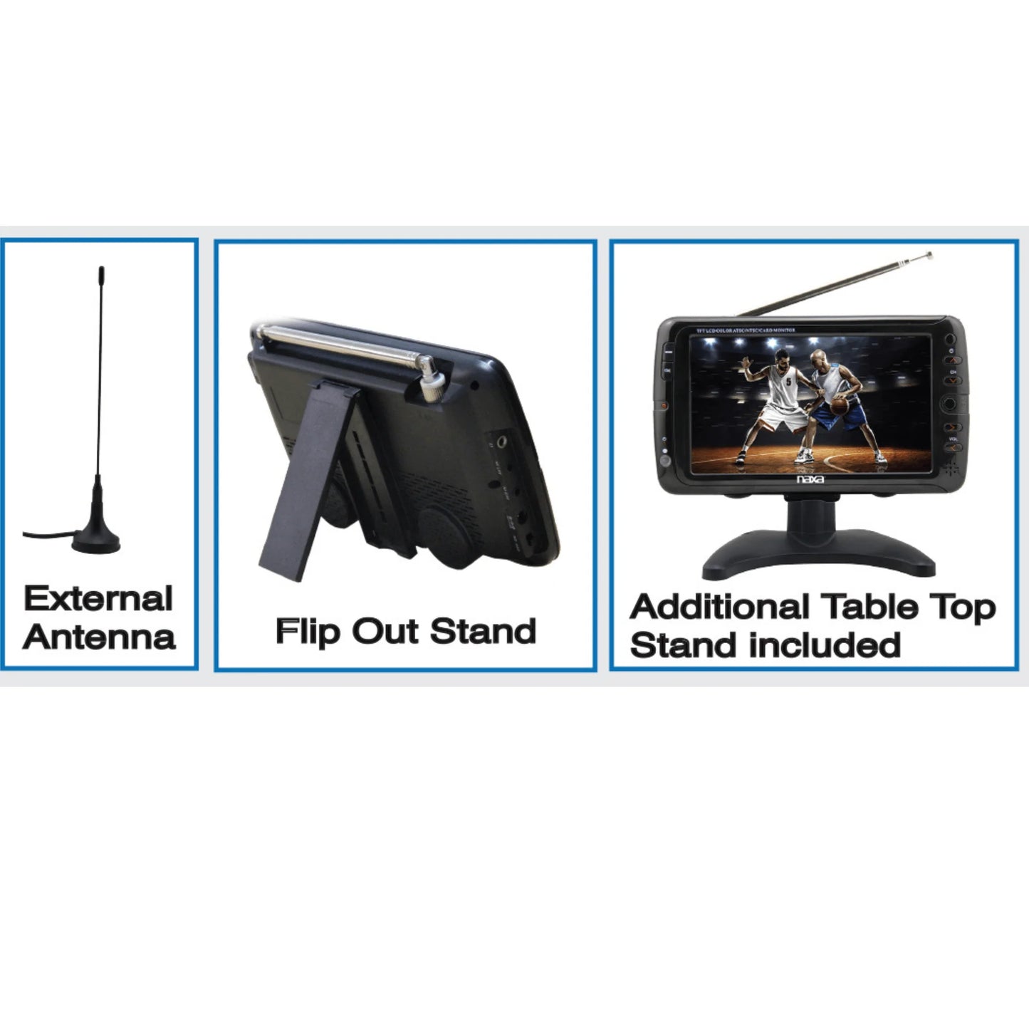 Naxa 7" Portable 12 Volt TV & Digital Multimedia Player
