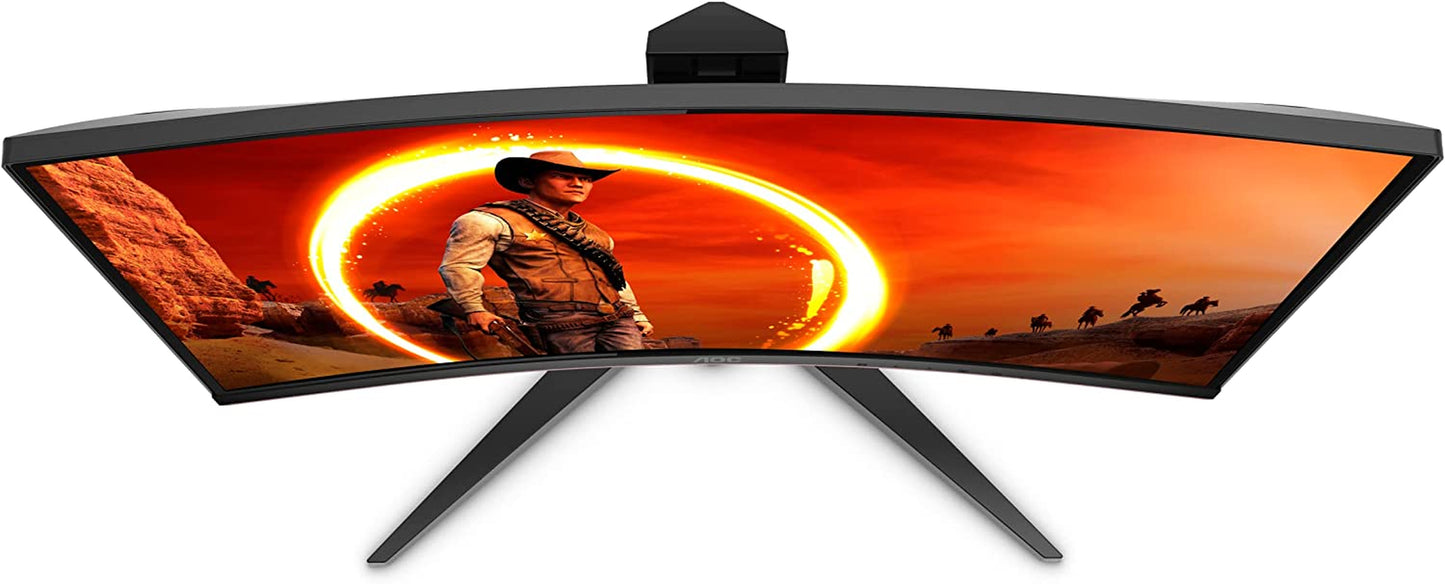 AOC 24" Curved Frameless Gaming Monitor, FHD 1920X1080, , Height Adjustable Black