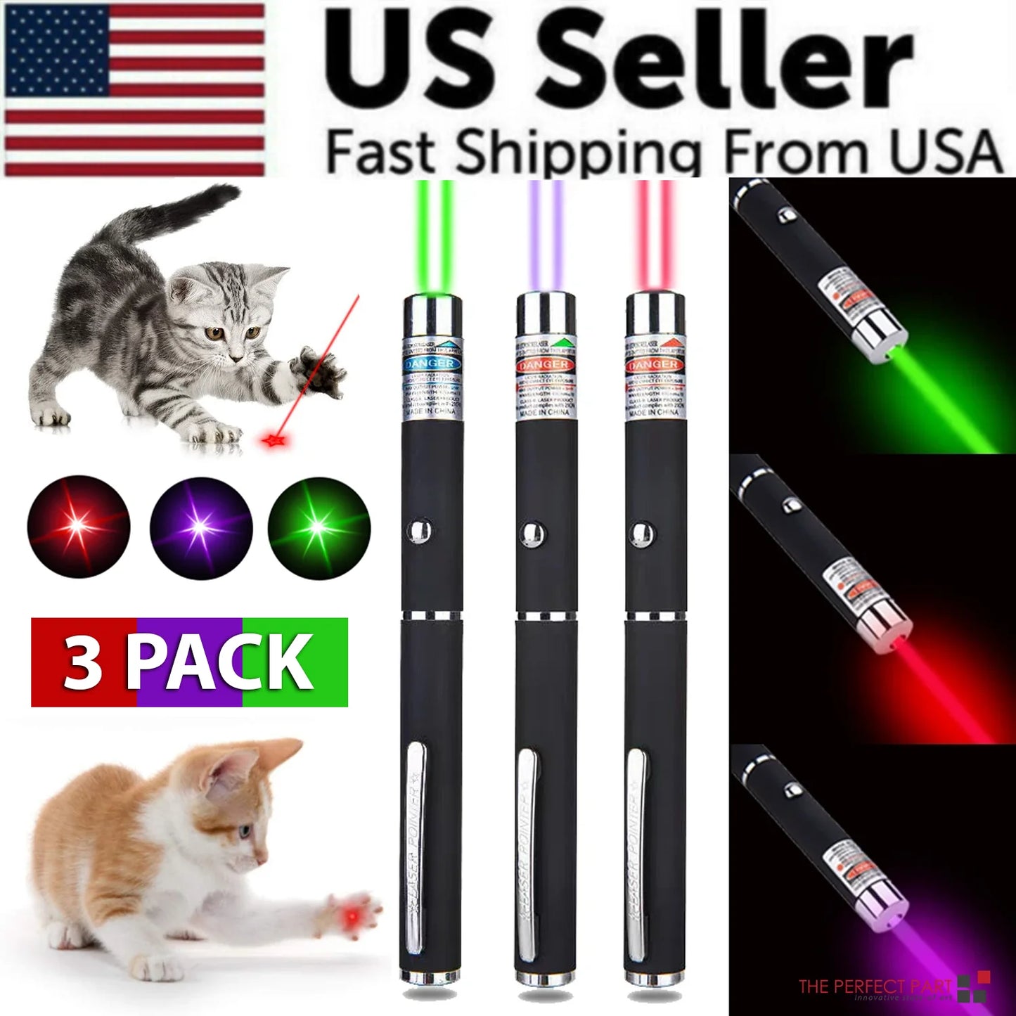 Laser Pointer Pen / Green, Blue, Red Beam