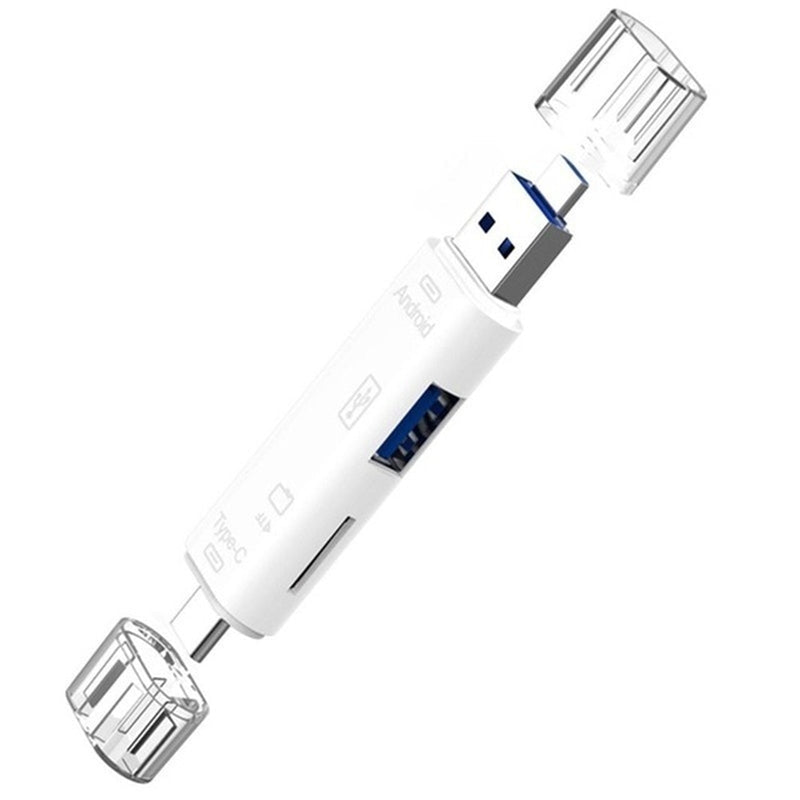 5 in 1 Multifunction Usb 2.0 Type C/Usb /Micro Usb/Tf/Sd Memory Card Reader OTG Card Reader Adapter Mobile Phone Accessories