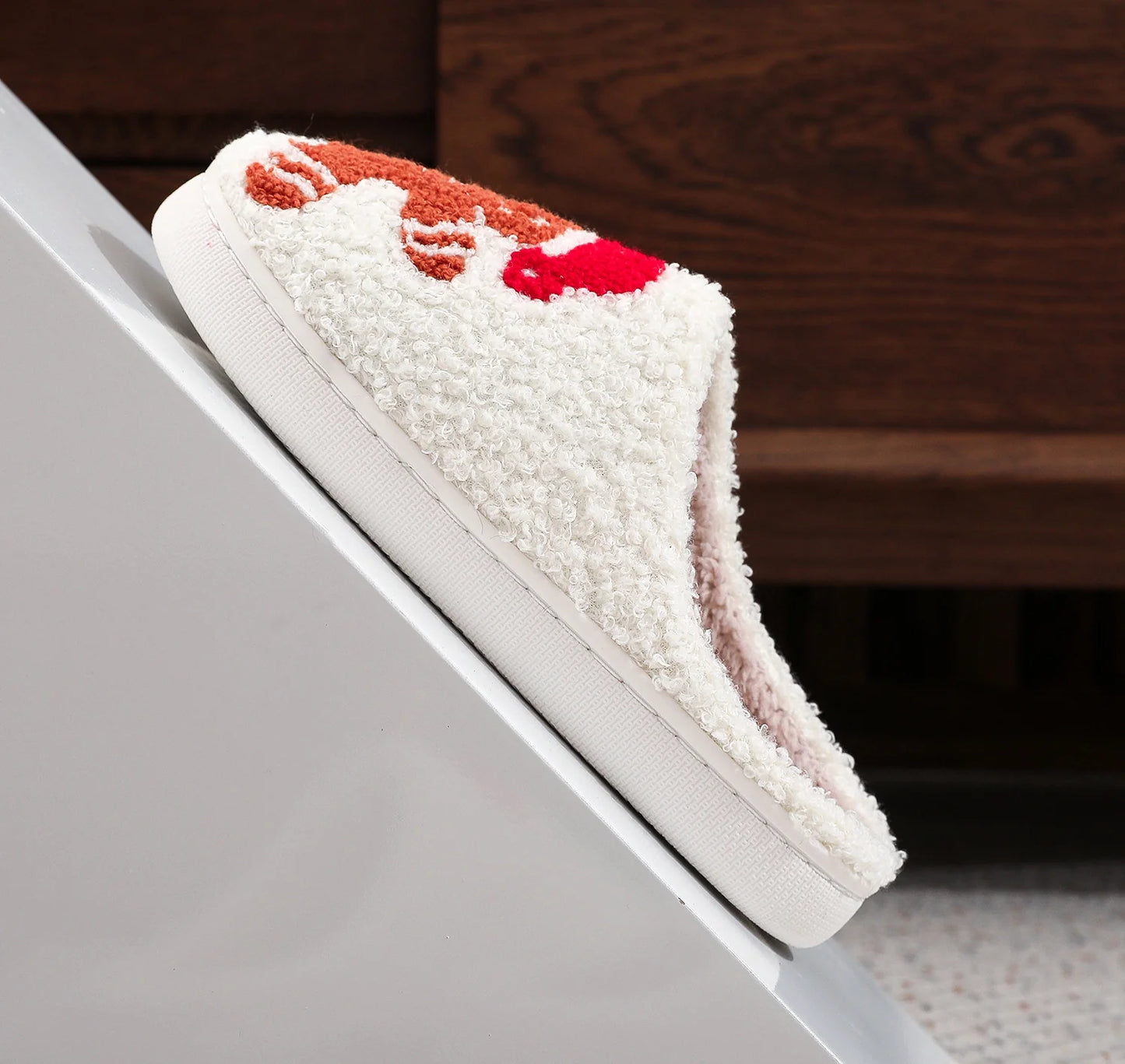 Christmas Gingerbread Cotton Slippers