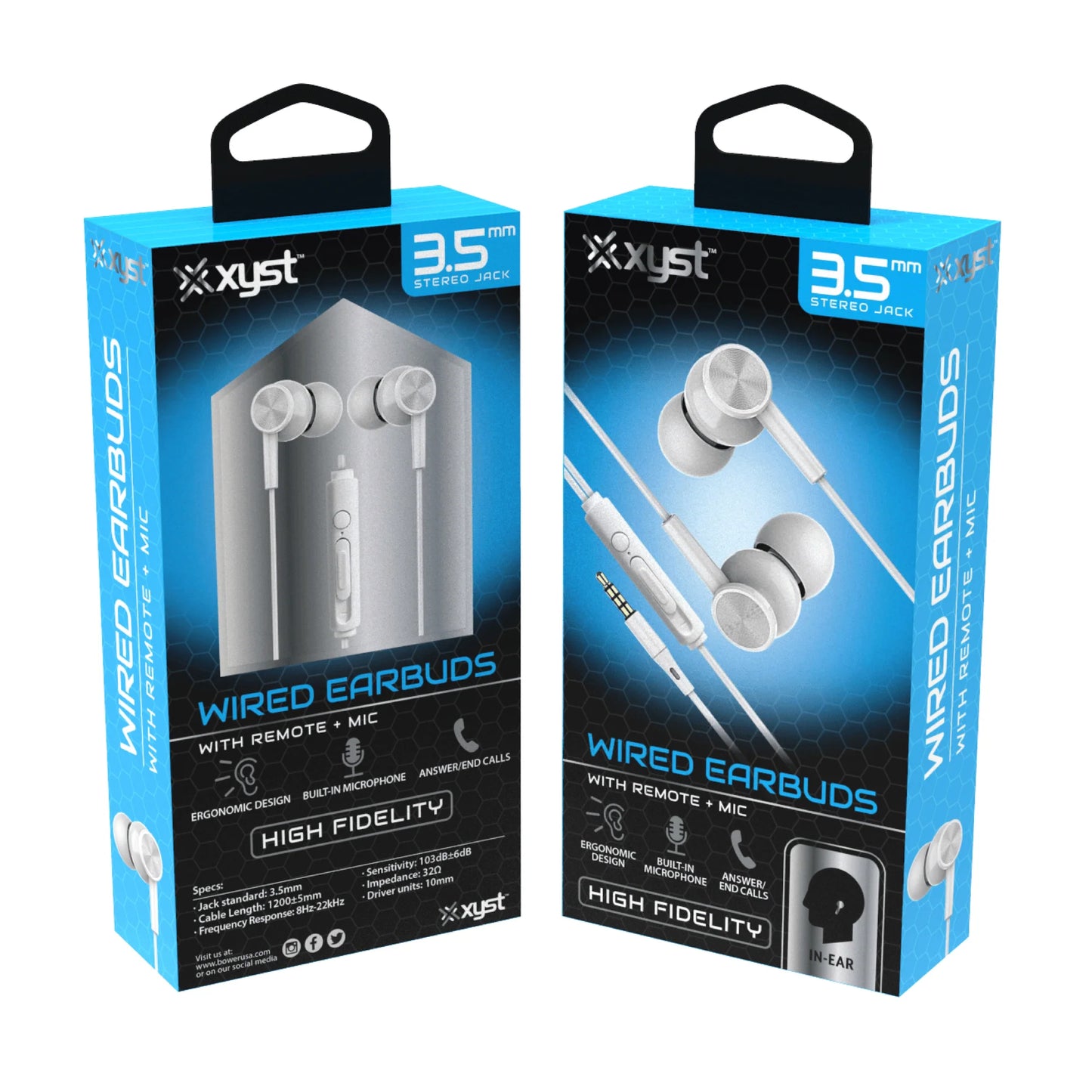 3.5Mm Stereo In-Ear Earbuds with Microphone