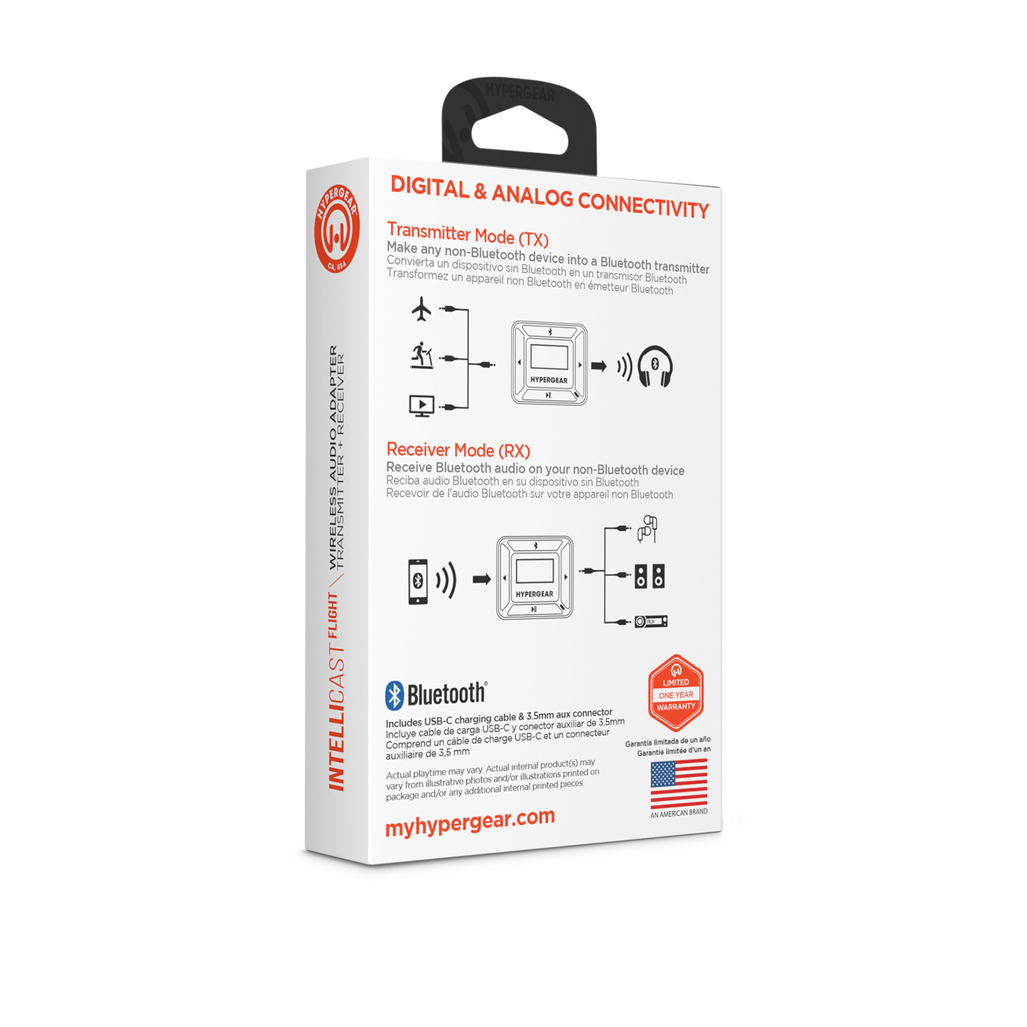 Hypergear Intellicast Flight Audio Transmitter + Receiver