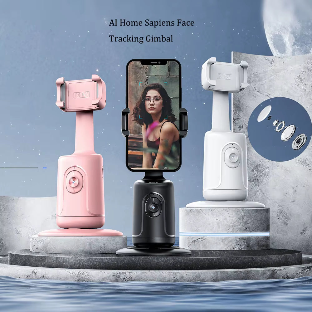 AI Smart Gimbal 360° Auto Face Tracking Phone Holder 