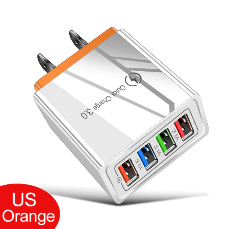 EU/US Plug USB Charger Quick Charge 3.0 for Phone Adapter for Iphone 12 Pro Max Tablet Portable Wall Mobile Charger Fast Charger