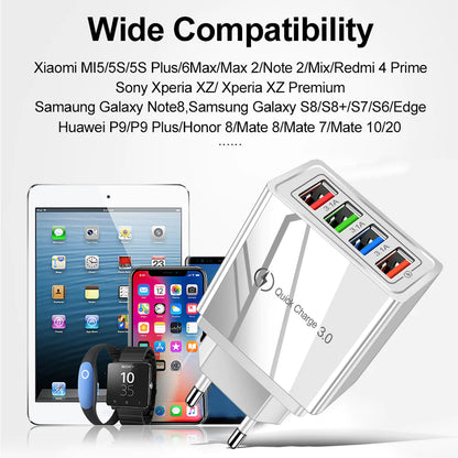 EU/US Plug USB Charger Quick Charge 3.0 for Phone Adapter for Iphone 12 Pro Max Tablet Portable Wall Mobile Charger Fast Charger