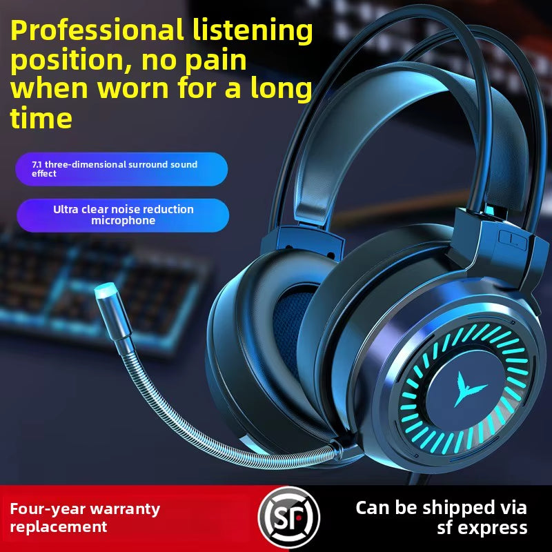 Hot Selling G58 Gaming Headphones Stereo Surround 7.1 Wired Headphones Microphones Esports Gaming Gear Over-Ear Headphones