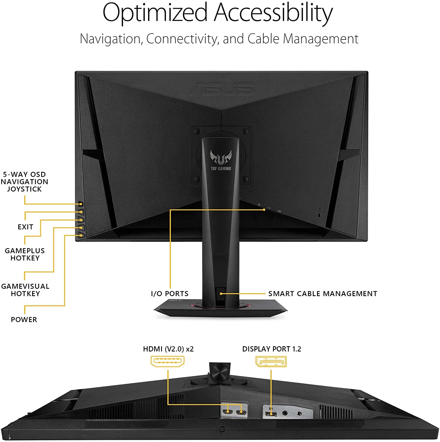 27" 2K HDR Gaming Monitor - QHD (2560 X 1440),  Extreme Low Motion Blur, Speaker, G-SYNC Compatible, Black