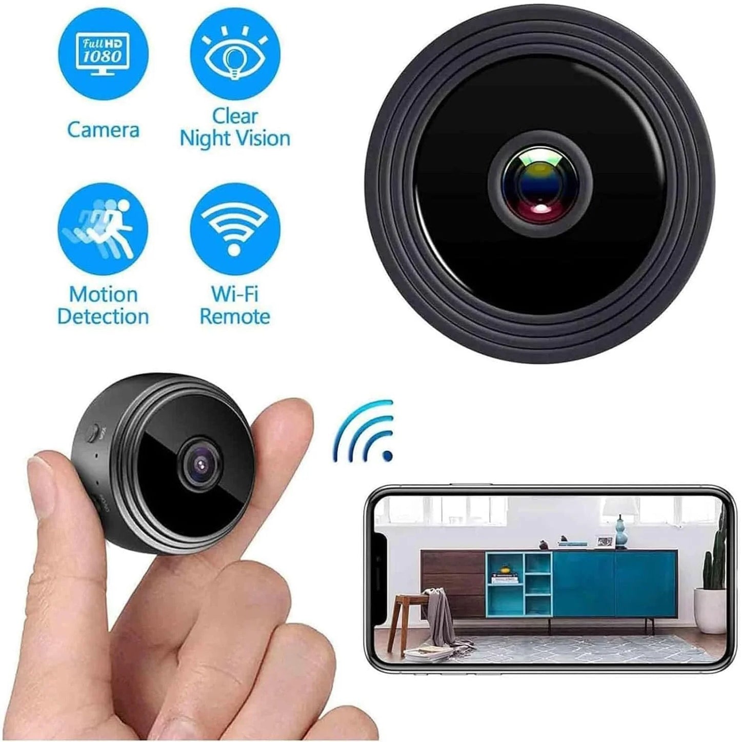 Mini Guard Cam, Miniguard Magnetic Mini Security Camera, 1080P HD Secret Scope Hidden Camera with Audio Indoor/Outdoor Wireless (2Pcs)