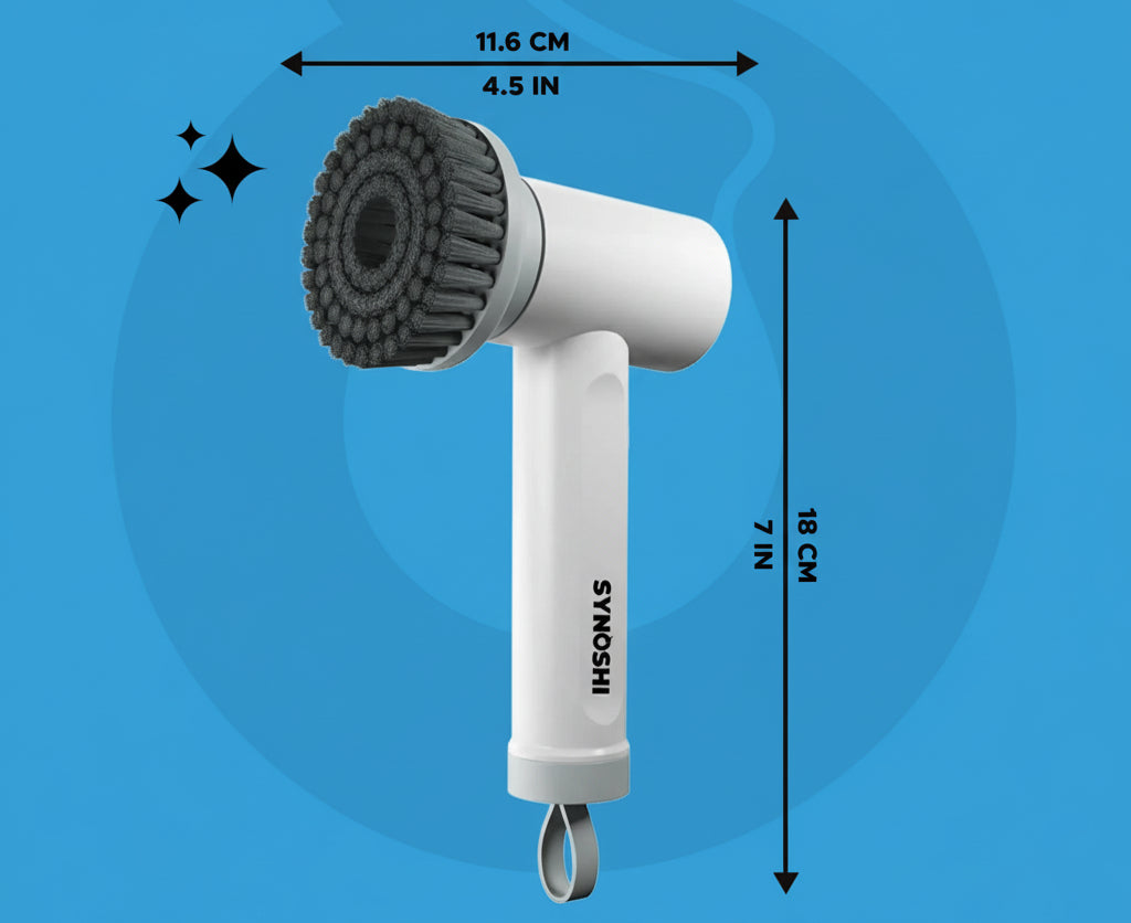 ® Electric Scrubber with 3 Replaceable Brush Heads, Cordless Waterproof Spin Power Cleaner