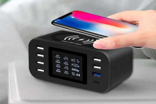 Qi Wireless Charger Quick Charge 3.0 Fast Charging Station 60W for Samsung S9 S8 Mi Nexus LG Sony Moto Nokia QC3.0 Power Adapter