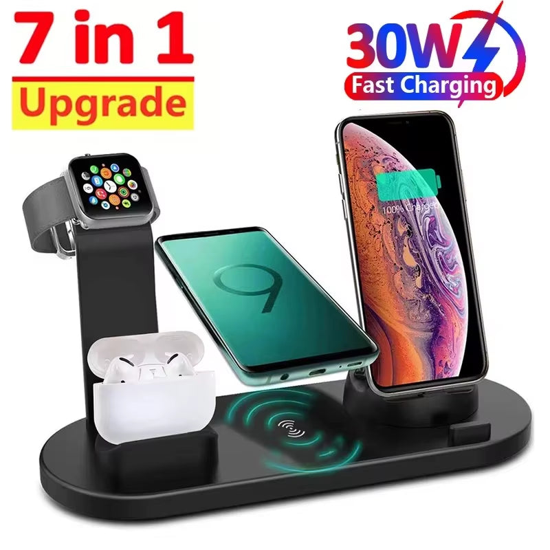 7 in 1 Wireless Fast Charging Dock Station