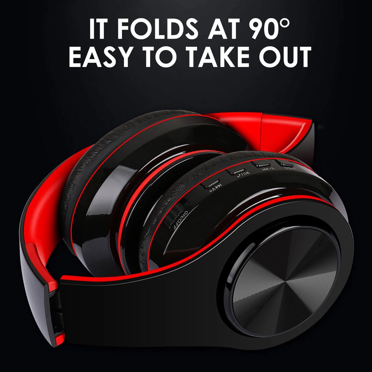 Bluetooth Headphones over Ear Wireless Noise Cancelling Headphones Foldable Stereo Earphone Super Bass Headset