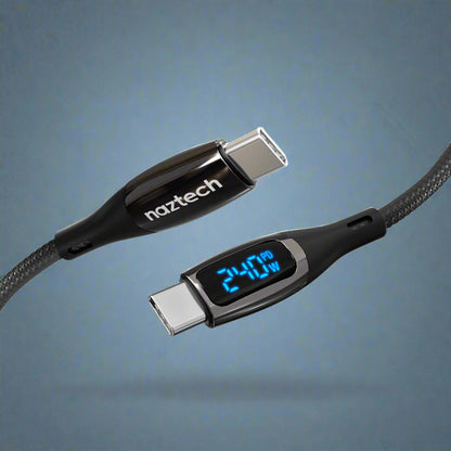 Naztech Digiwatt USB-C to USB-C Digital LED Cable 12Ft