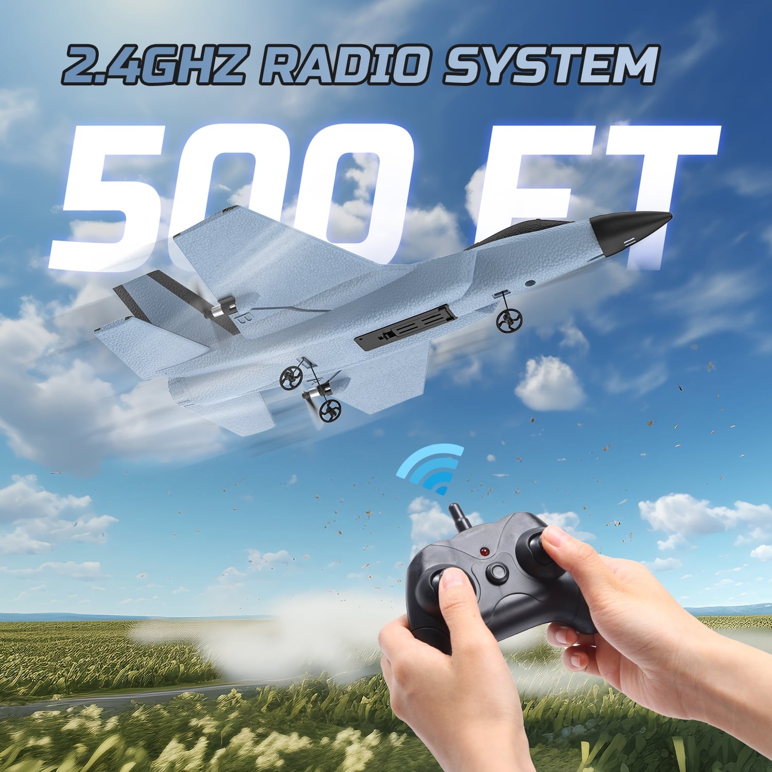 F35 Foam RC Airplane for Beginner, 2 Channels 2.4 GHZ RC Plane Toy