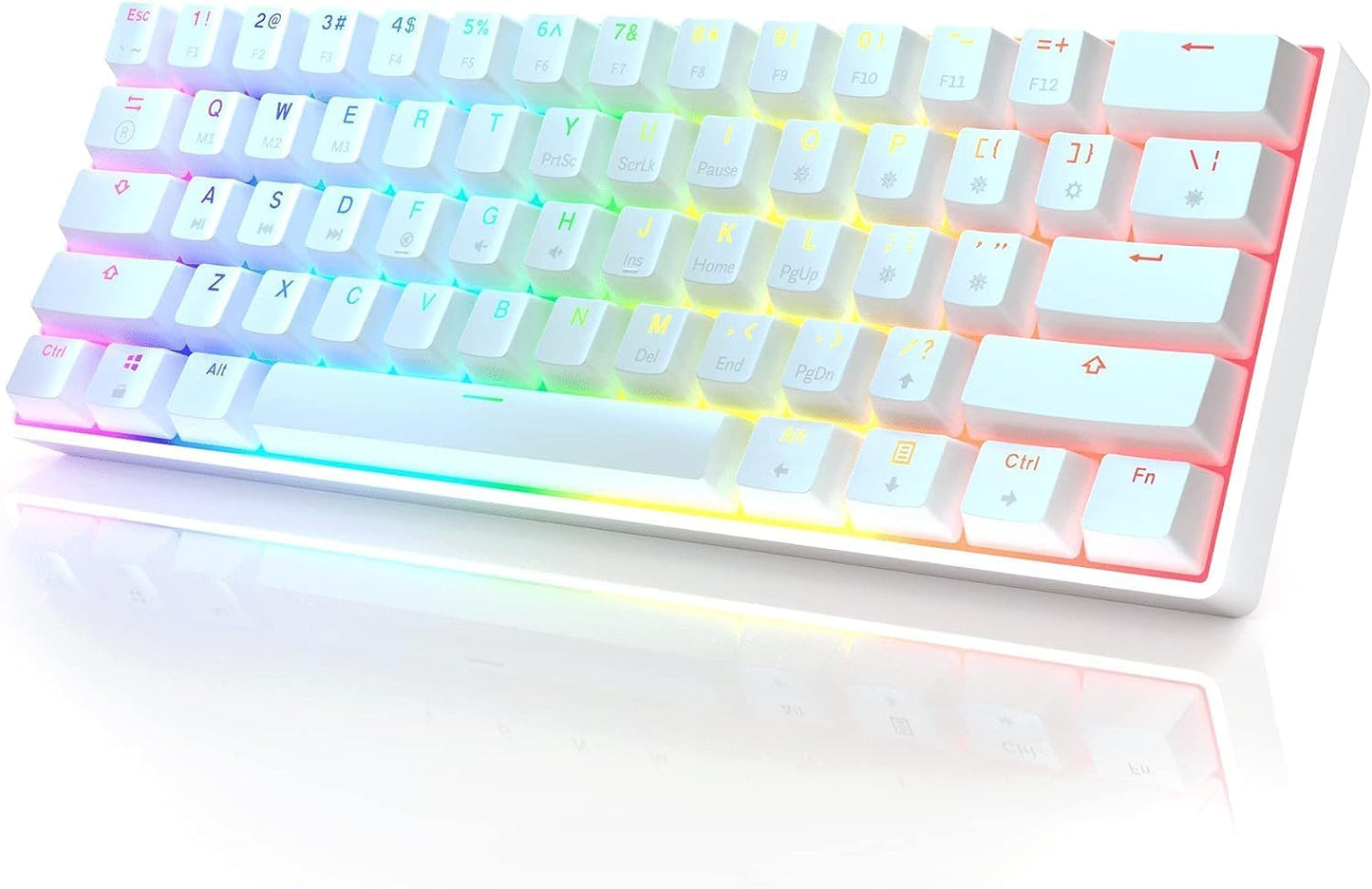 GK61 Mechanical Gaming Keyboard - 61 Keys Multi Color RGB 