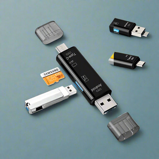 5 in 1 Multifunction Usb 2.0 Type C/Usb /Micro Usb/Tf/Sd Memory Card Reader OTG Card Reader Adapter Mobile Phone Accessories