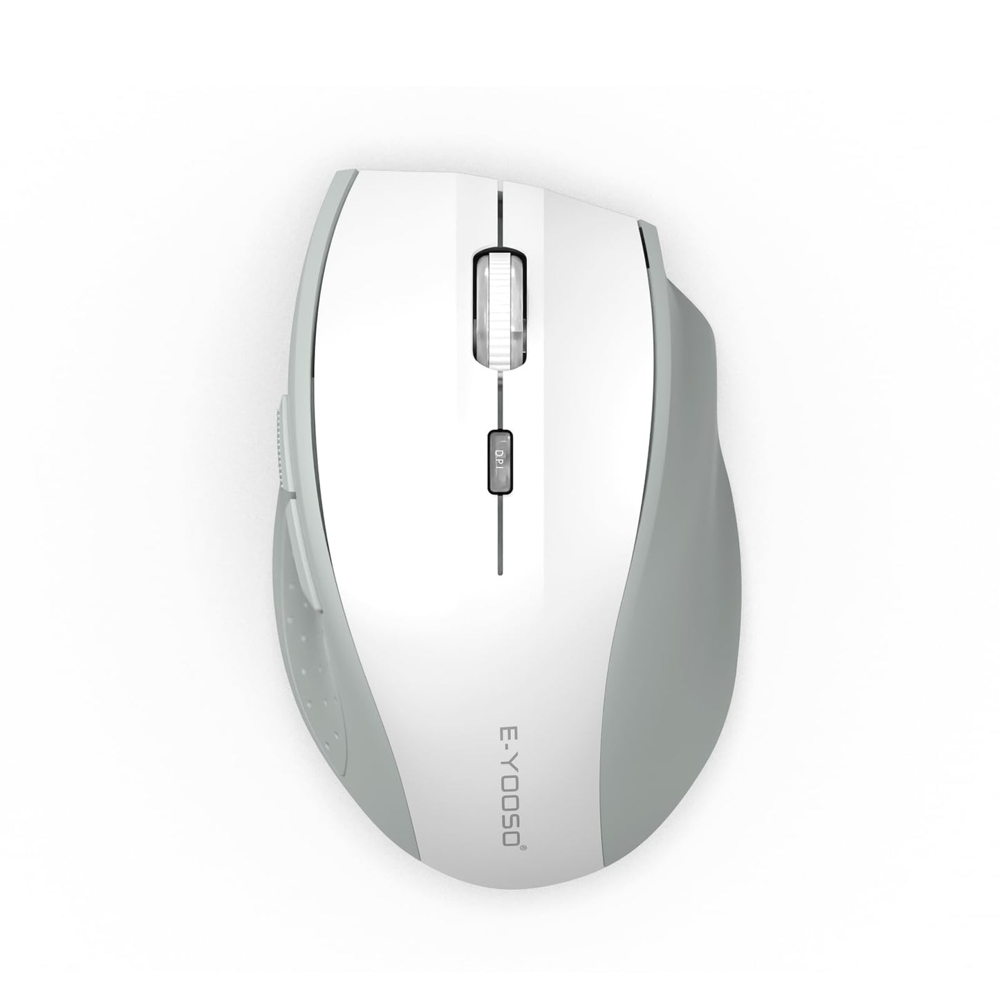 E-YOOSO Wireless Mouse for Laptop, Portable Optical Computer Mouse, 6 Buttons, Cordless 2.4GHz with USB Receiver, 5-Level 4800 DPI, 18 Months Battery Life for PC Chromebook Windows Mac
