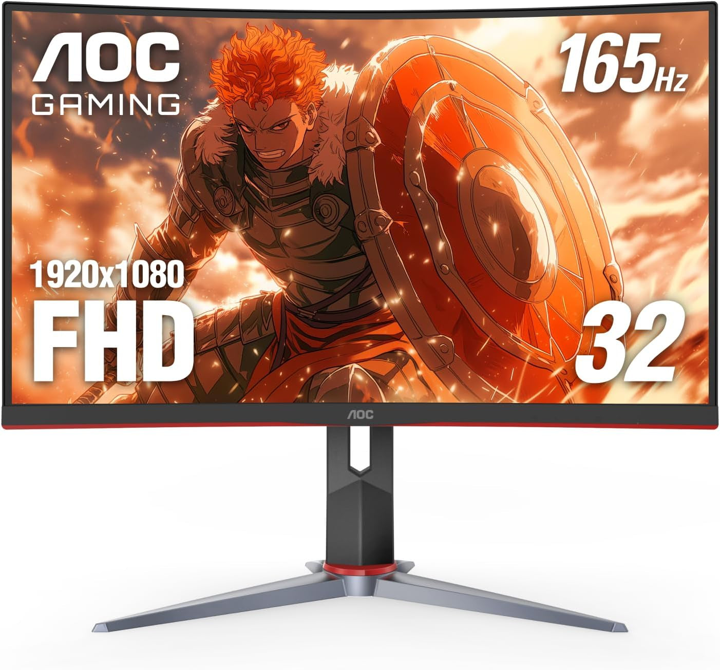 32" Curved Frameless Gaming Monitor , Black