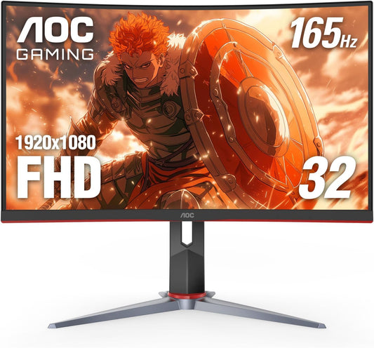32" Curved Frameless Gaming Monitor , Black
