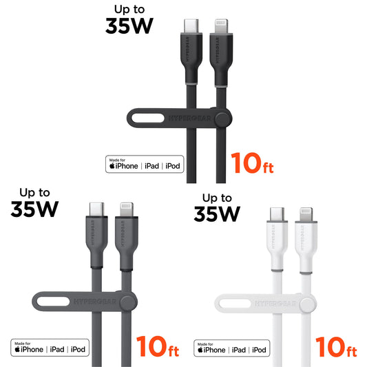 Hypergear Flexi PRO USB-C to Lightning Cable 10Ft