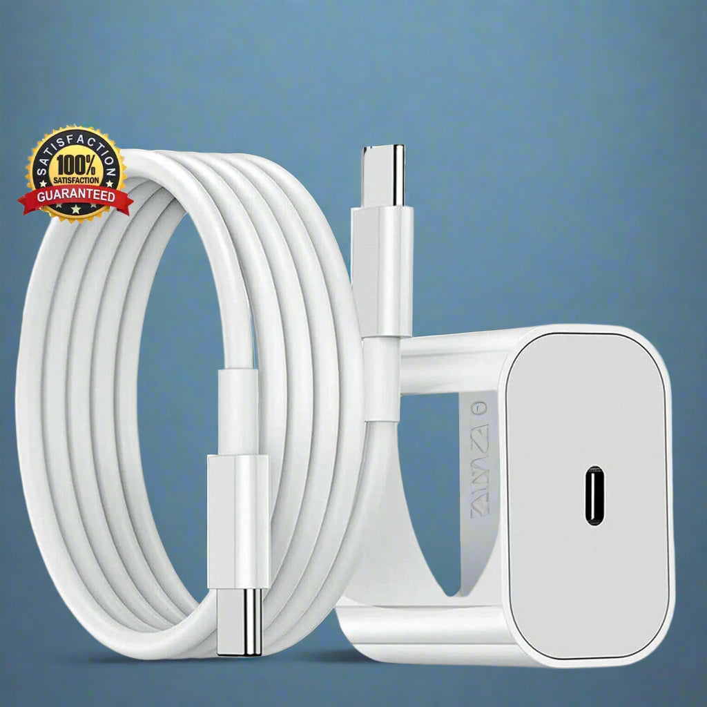 20W USB C Super Fast Charger PD to Type C Cable for Iphone 15 Ipad plus Pro Max