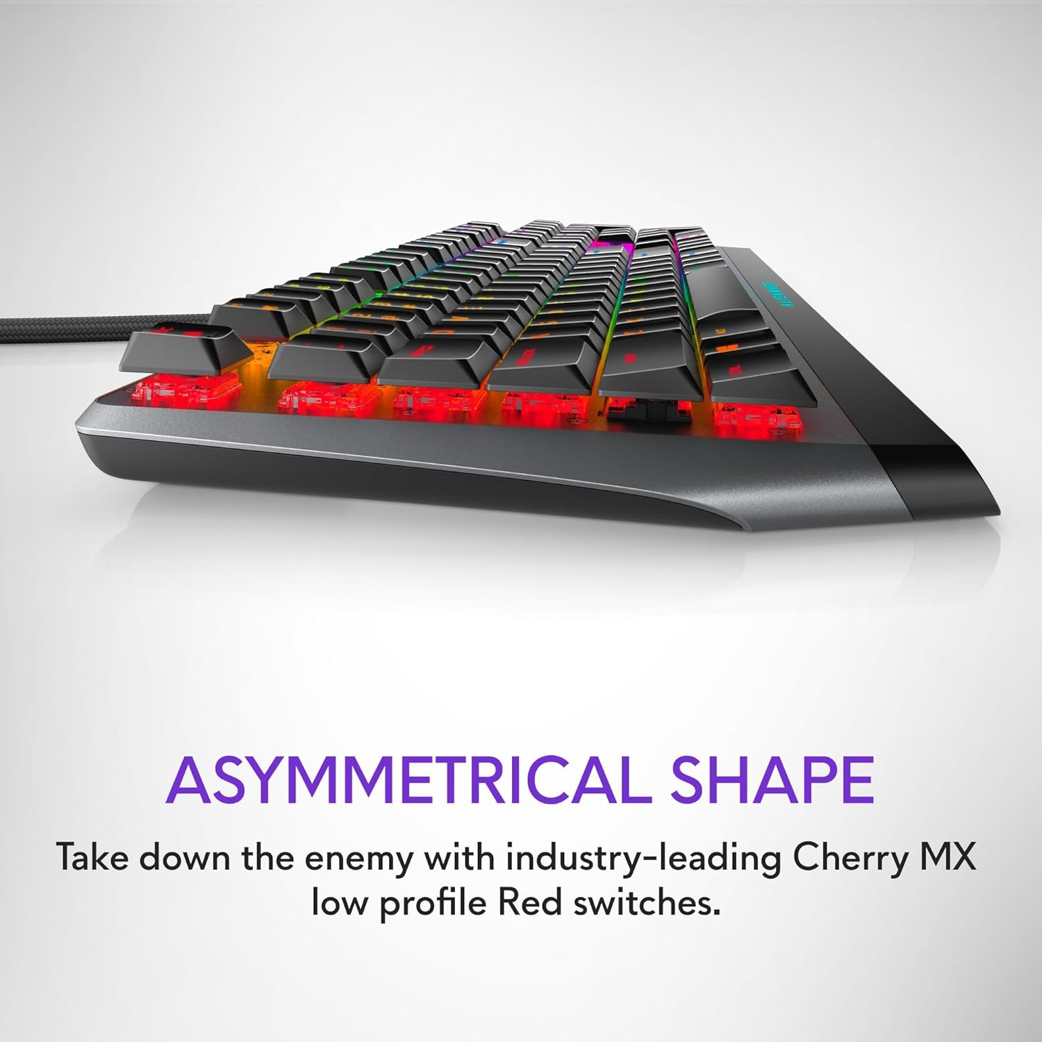 Low-Profile RGB Gaming Keyboard AW510K, Alienfx per Key RGB LED Color Backlighting