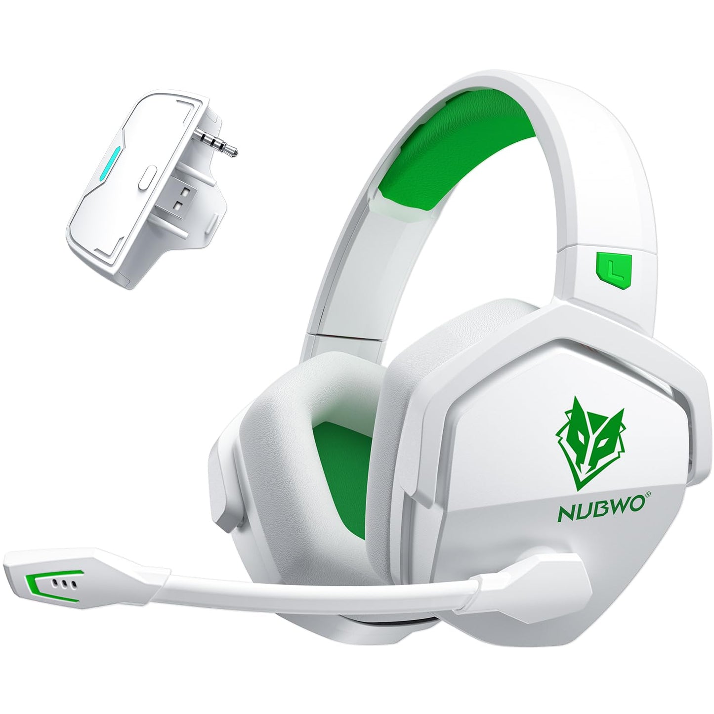 NUBWO Wireless Gaming Headset with Mic for Ps5 Ps4 PC, Zero Interference, 100-Hour Battery All-Day Play, 23ms Sync for Fortnite & Call of Duty/FPS Gamers, Triple Mode All Devices Compatible - Orange