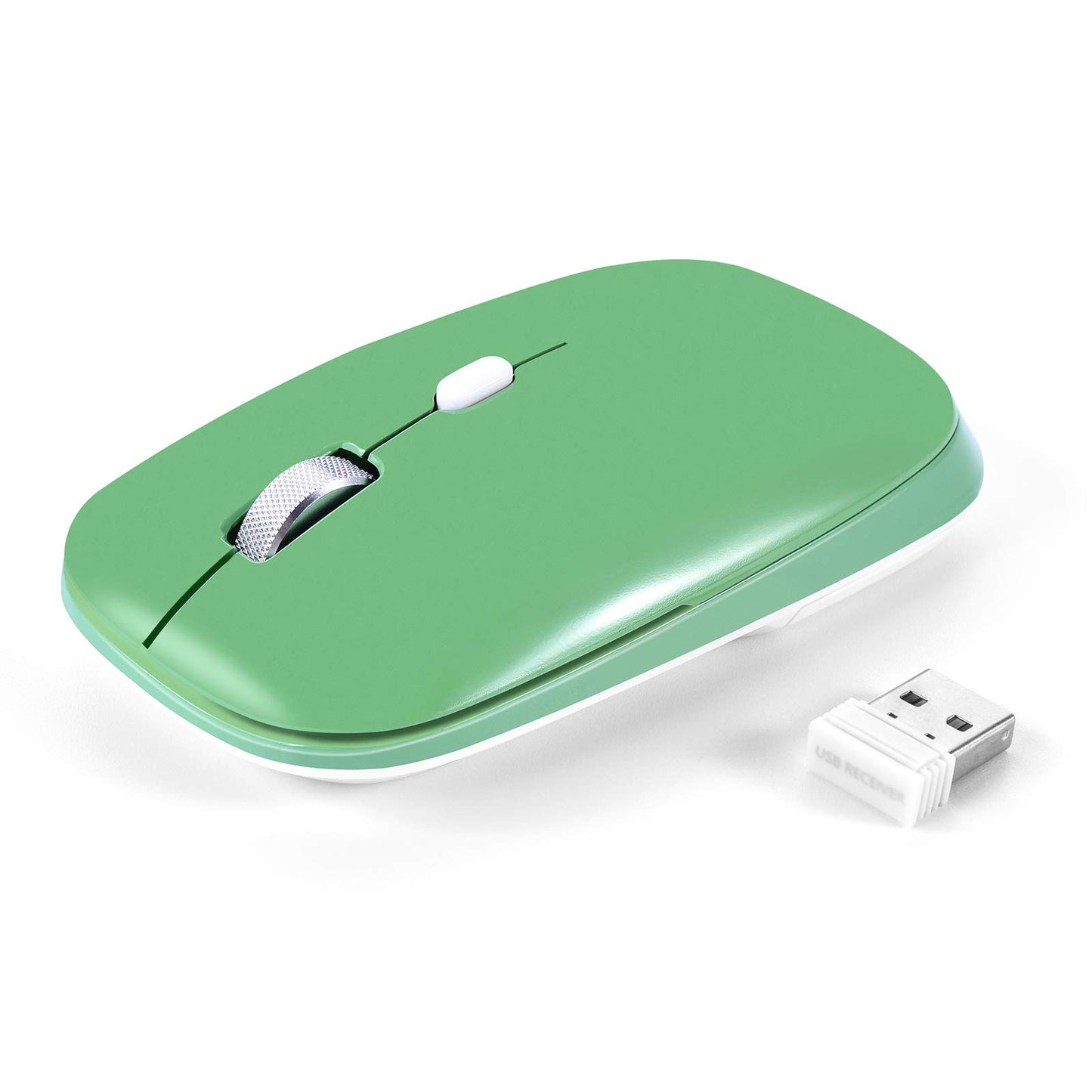 PINKCAT Wireless Flat Mouse, 2.4G Optical Mouse for Laptop, PC, Chromebook, Notebook, Especially Designed for Computer Bags (Pink)