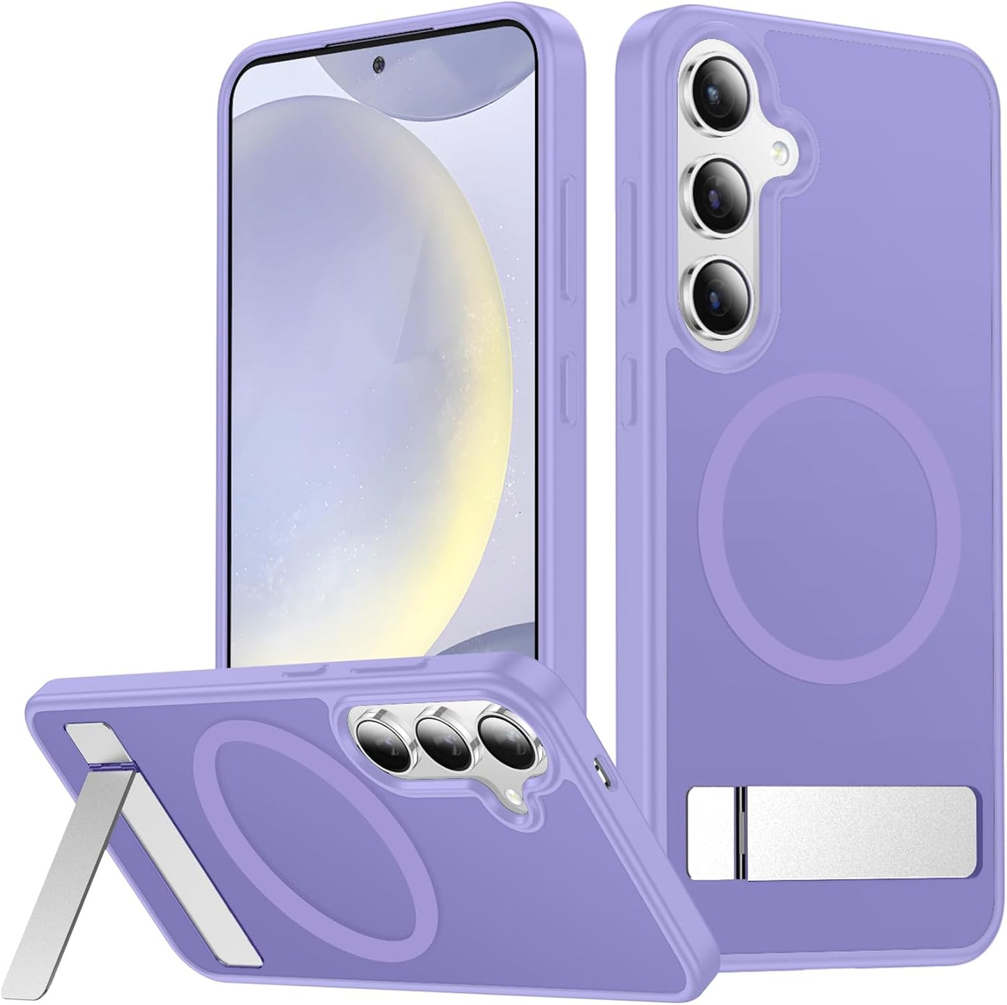 SPIDERCASE Magnetic for Samsung Galaxy S26 Ultra Case,[Built-in Invisible Kickstand][Compatible with Magsafe] Slim Translucent Matte Phone Case for S26 Ultra 6.9'', Purple