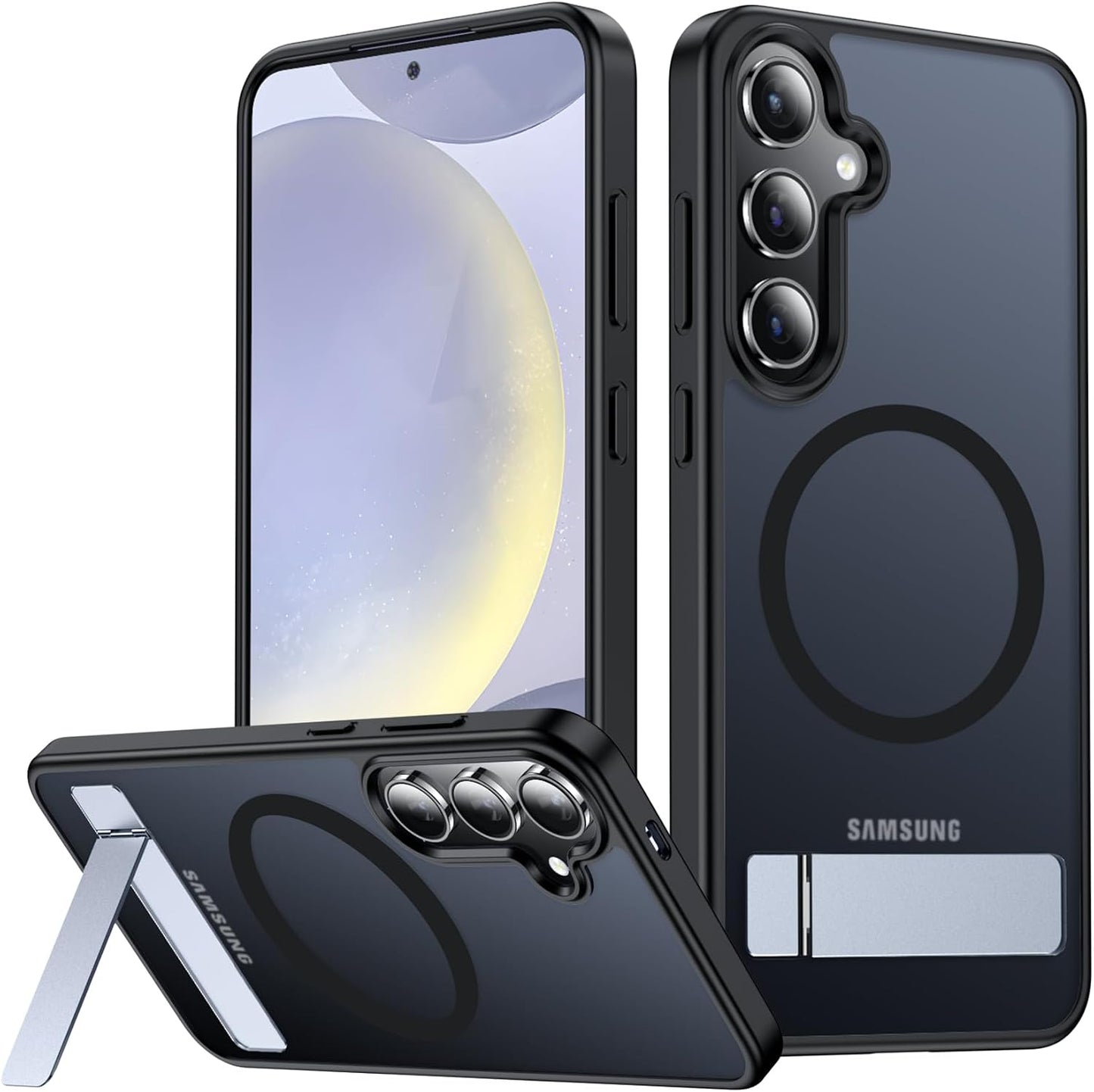 SPIDERCASE Magnetic for Samsung Galaxy S26 Ultra Case,[Built-in Invisible Kickstand][Compatible with Magsafe] Slim Translucent Matte Phone Case for S26 Ultra 6.9'', Purple