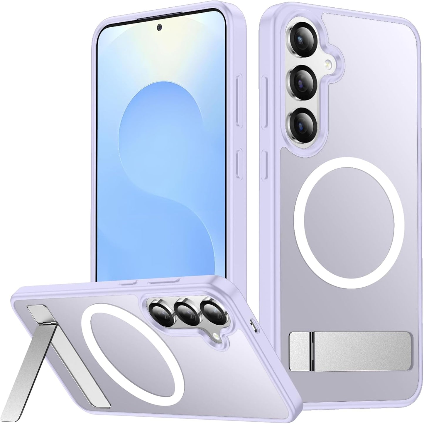 SPIDERCASE Magnetic for Samsung Galaxy S26 Ultra Case,[Built-in Invisible Kickstand][Compatible with Magsafe] Slim Translucent Matte Phone Case for S26 Ultra 6.9'', Purple