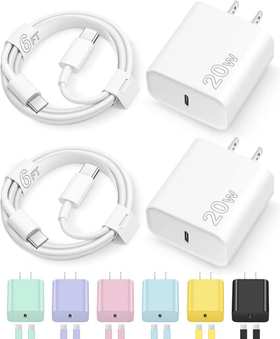 iPhone 17 16 15 Charger Fast Charging Type C Chargers USB C Charger Block iPhone 17 16 15 Air Pro Max Chargers with 6FT Cable for iPhone 17/17 Plus/17 Pro Max/16/16 Plus/16 Pro Max/15 Pro Max/iPad Pro