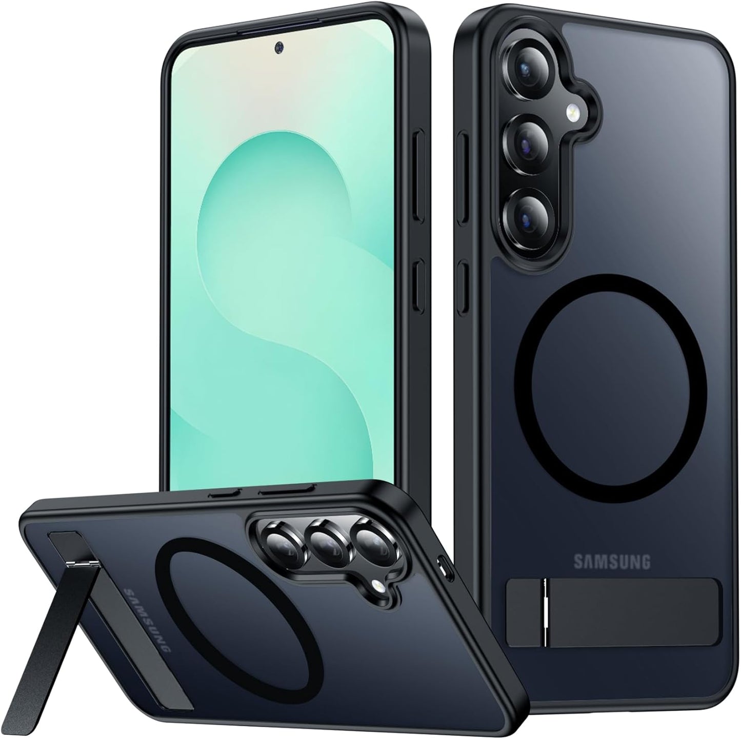 SPIDERCASE Magnetic for Samsung Galaxy S26 Ultra Case,[Built-in Invisible Kickstand][Compatible with Magsafe] Slim Translucent Matte Phone Case for S26 Ultra 6.9'', Purple