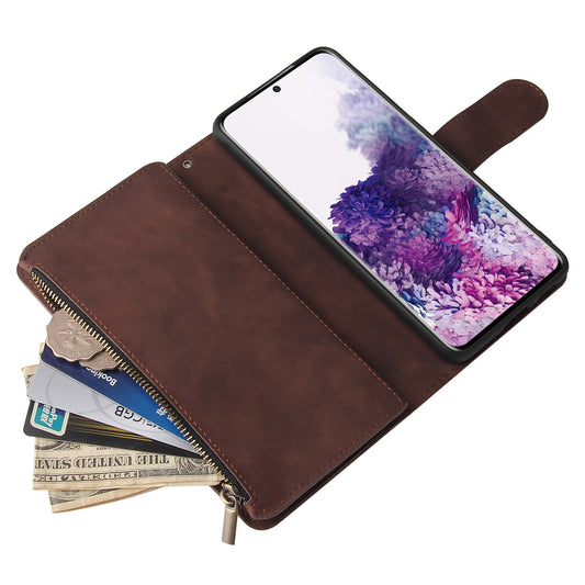 For Samsung Galaxy S26 Ultra S25 FE S24 S23 S22 Zipper Wallet Leather Flip Case