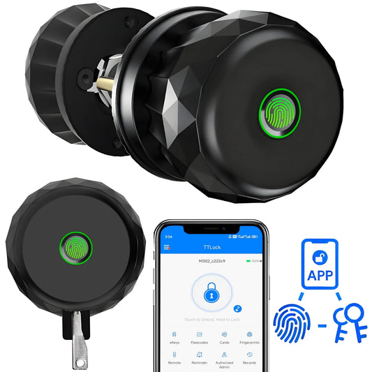 Keyless Smart Door Lock Smart Deadbolt with App Control & Fingerprint & 2 Keys