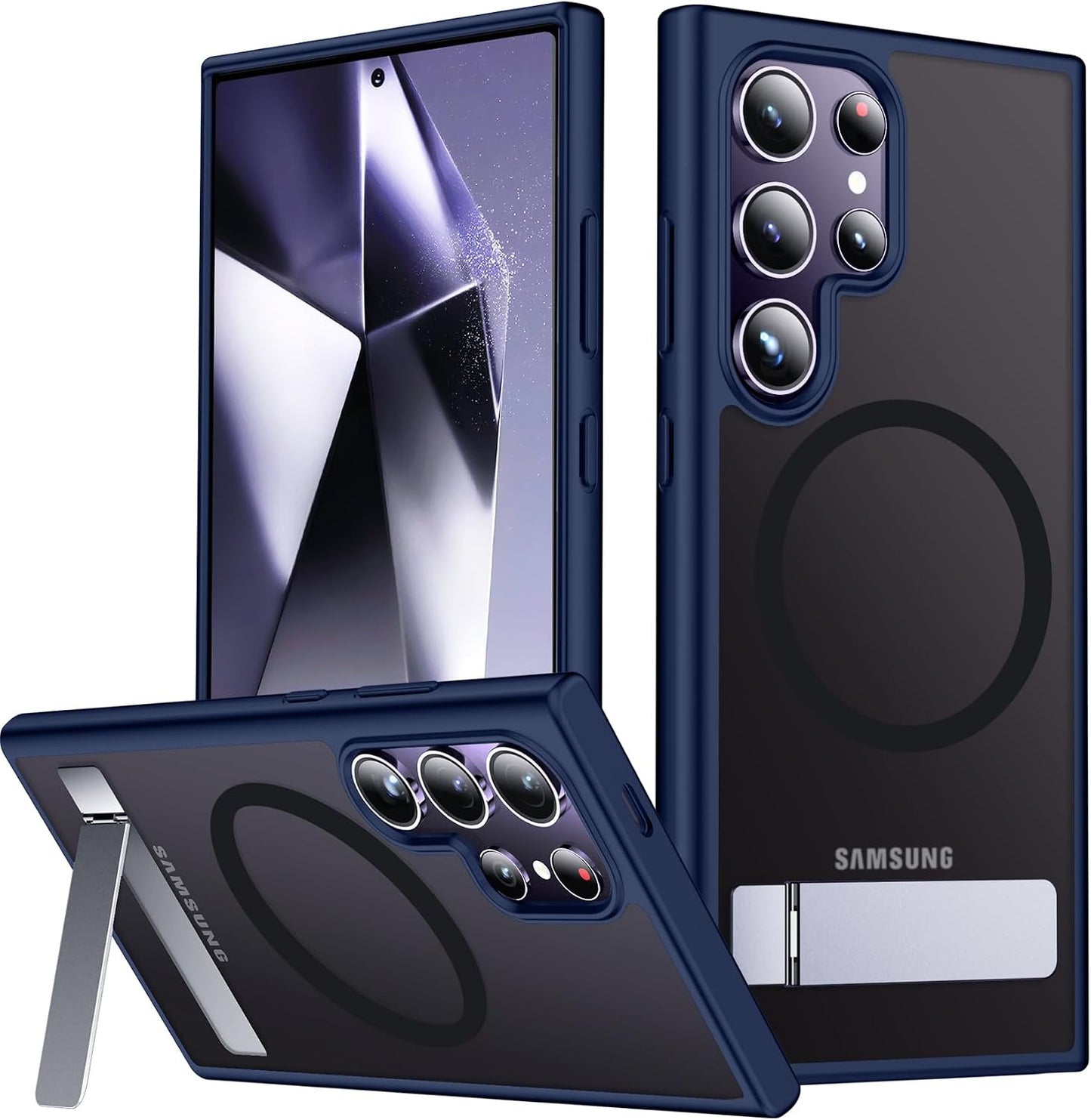 SPIDERCASE Magnetic for Samsung Galaxy S26 Ultra Case,[Built-in Invisible Kickstand][Compatible with Magsafe] Slim Translucent Matte Phone Case for S26 Ultra 6.9'', Purple