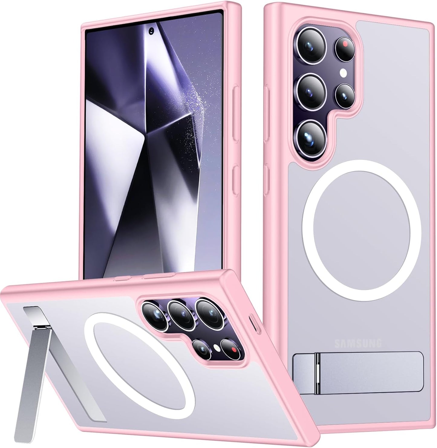 SPIDERCASE Magnetic for Samsung Galaxy S26 Ultra Case,[Built-in Invisible Kickstand][Compatible with Magsafe] Slim Translucent Matte Phone Case for S26 Ultra 6.9'', Purple
