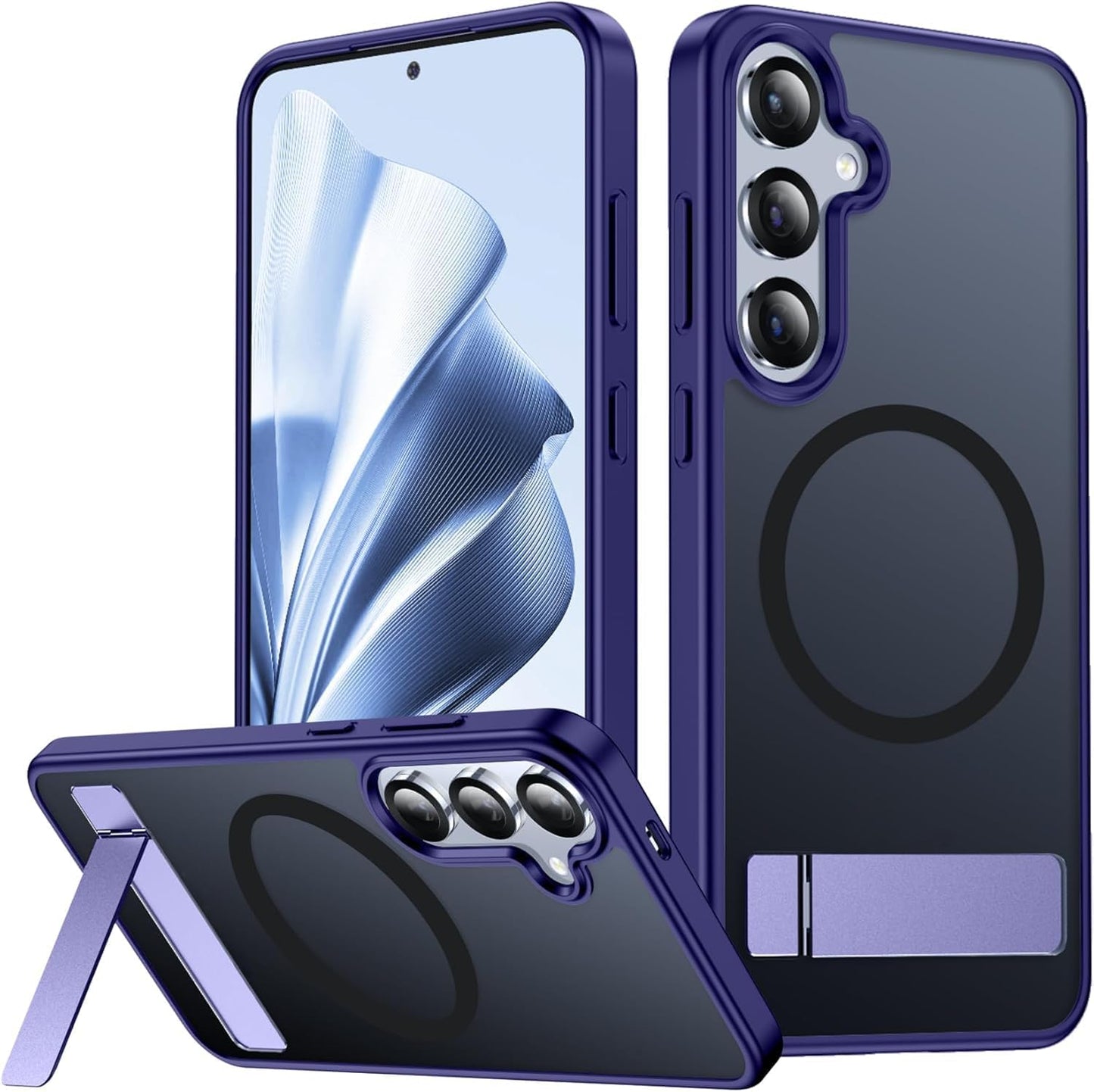 SPIDERCASE Magnetic for Samsung Galaxy S26 Ultra Case,[Built-in Invisible Kickstand][Compatible with Magsafe] Slim Translucent Matte Phone Case for S26 Ultra 6.9'', Purple