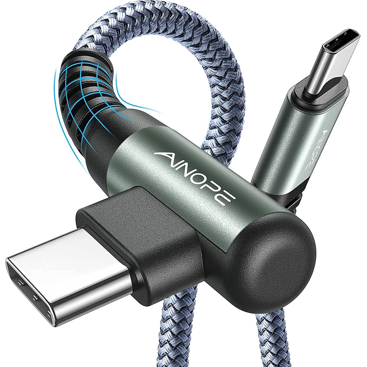 AINOPE USB C to USB C Cable (60W 2Pack 6.6ft) C to C Cable Fast Charging