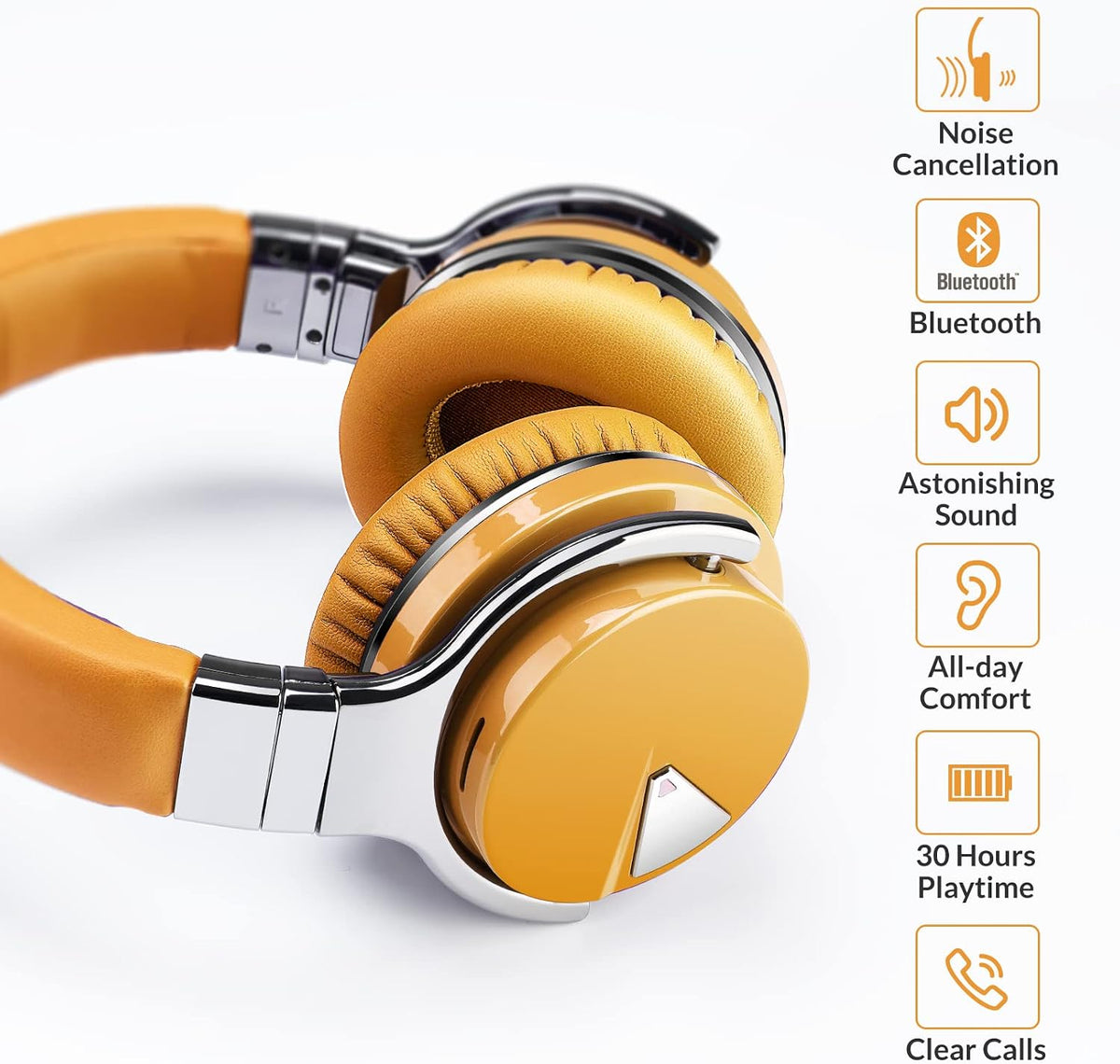 Million Sold 10 Years Classic E7 Active Noise Cancelling Headphones with Upgraded Noise Cancellation, Bluetooth Headphones Wireless with HD Sound Vivid Deep Bass, for Home Office Travel Gift Pcs