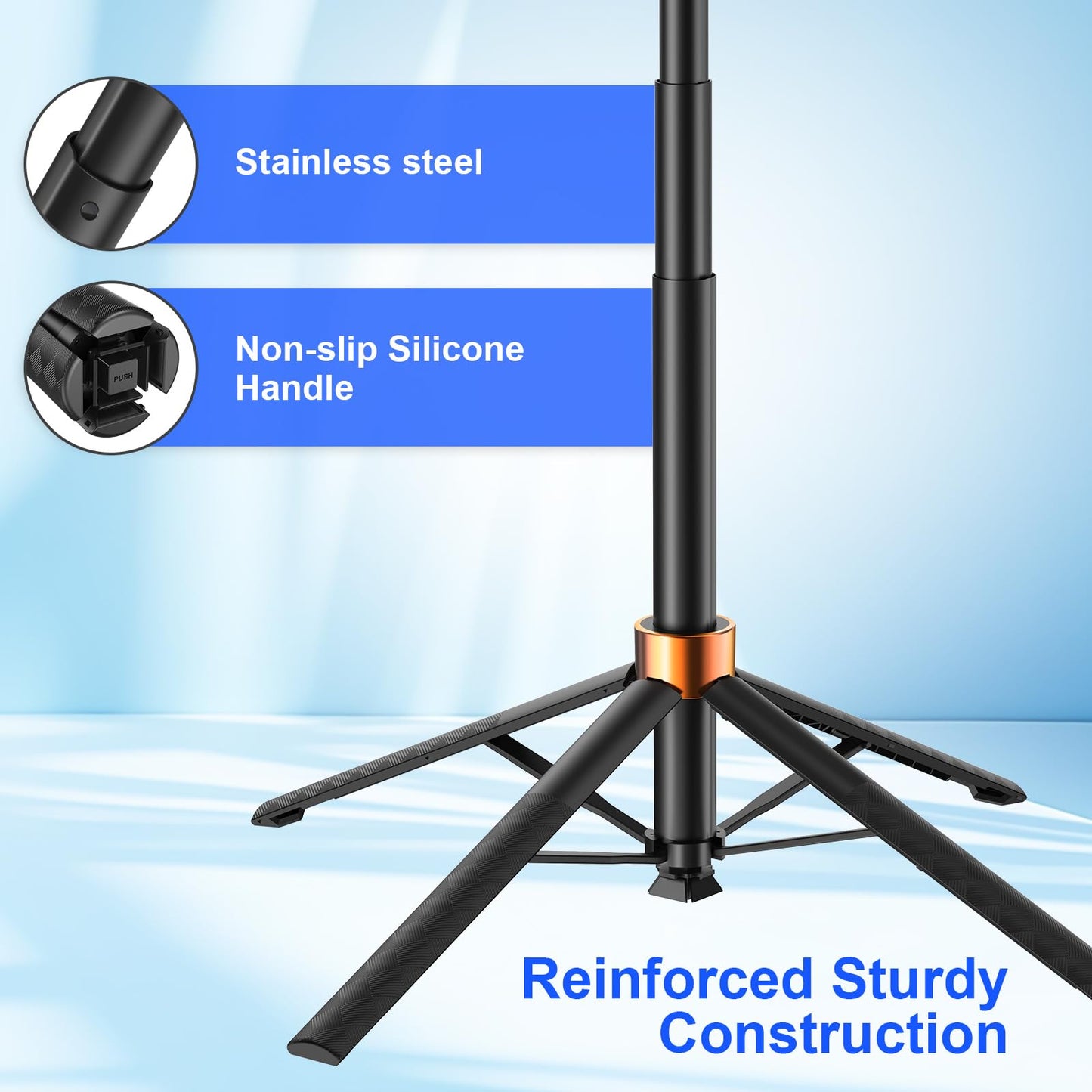 Auto Face Tracking Selfie Stick Tripod for iPhone, 360° Auto Rotating Face Tracking Tripod, Gesture Control, No APP Required, Gimbal stabilizer for Smartphone, for Live Streaming Video, Recording