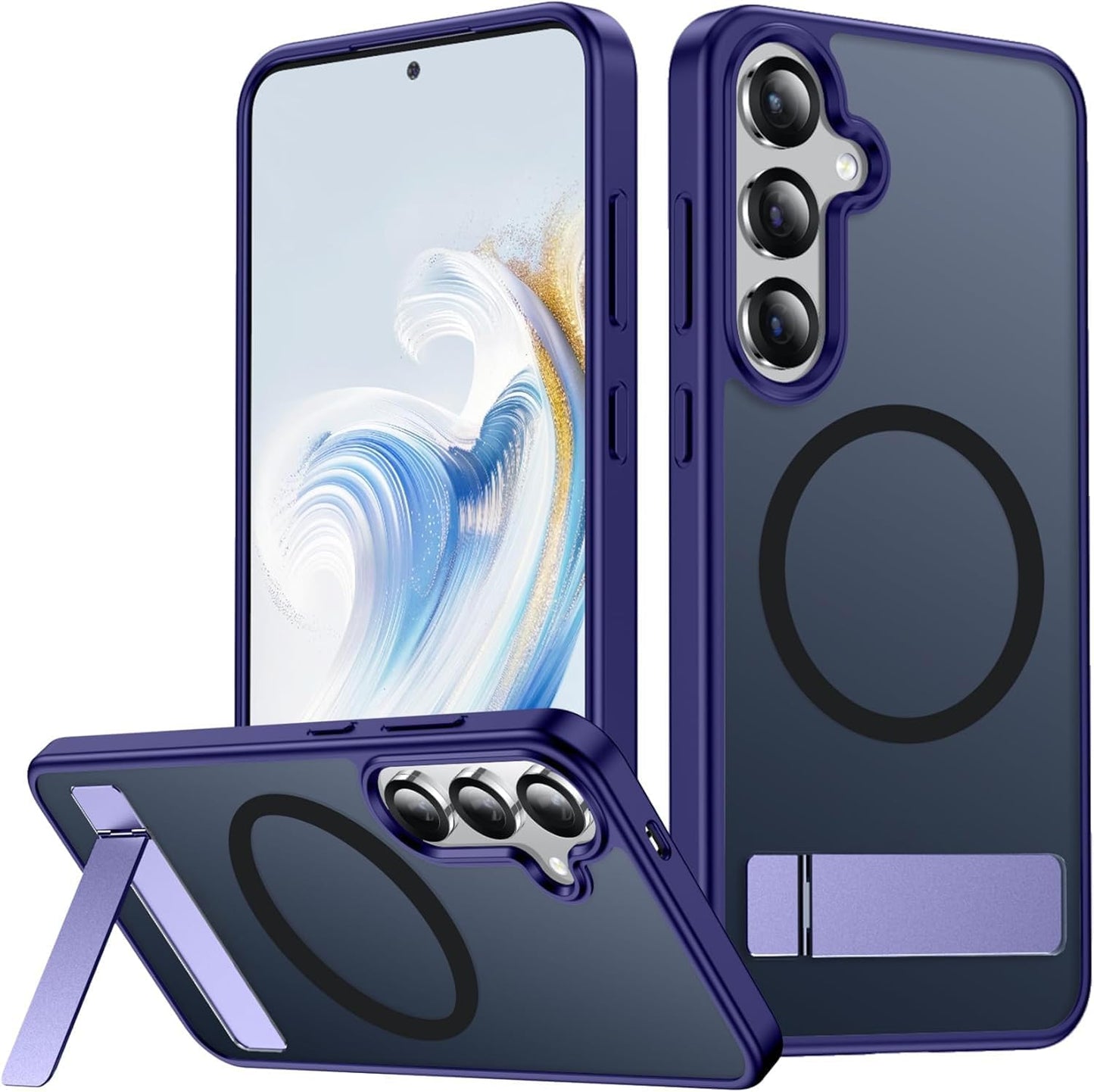 SPIDERCASE Magnetic for Samsung Galaxy S26 Ultra Case,[Built-in Invisible Kickstand][Compatible with Magsafe] Slim Translucent Matte Phone Case for S26 Ultra 6.9'', Purple