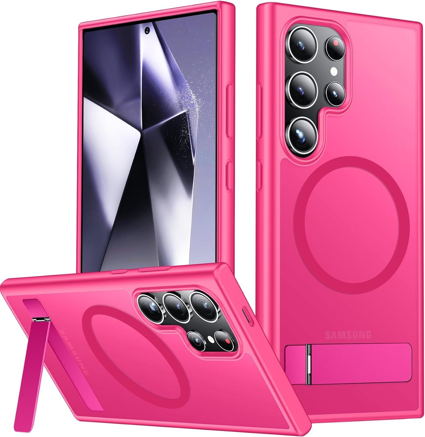 SPIDERCASE Magnetic for Samsung Galaxy S26 Ultra Case,[Built-in Invisible Kickstand][Compatible with Magsafe] Slim Translucent Matte Phone Case for S26 Ultra 6.9'', Purple