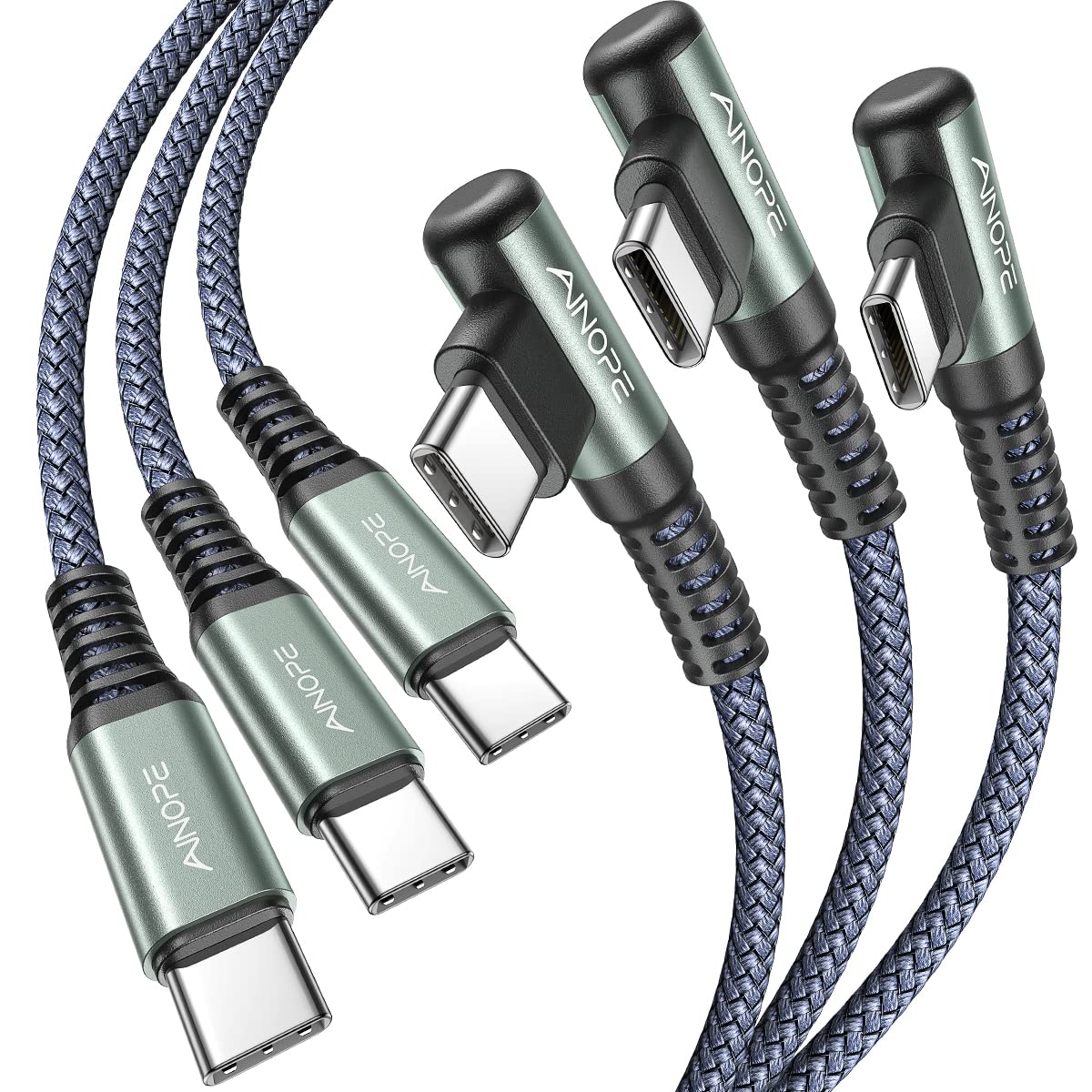 AINOPE USB C to USB C Cable (60W 2Pack 6.6ft) C to C Cable Fast Charging