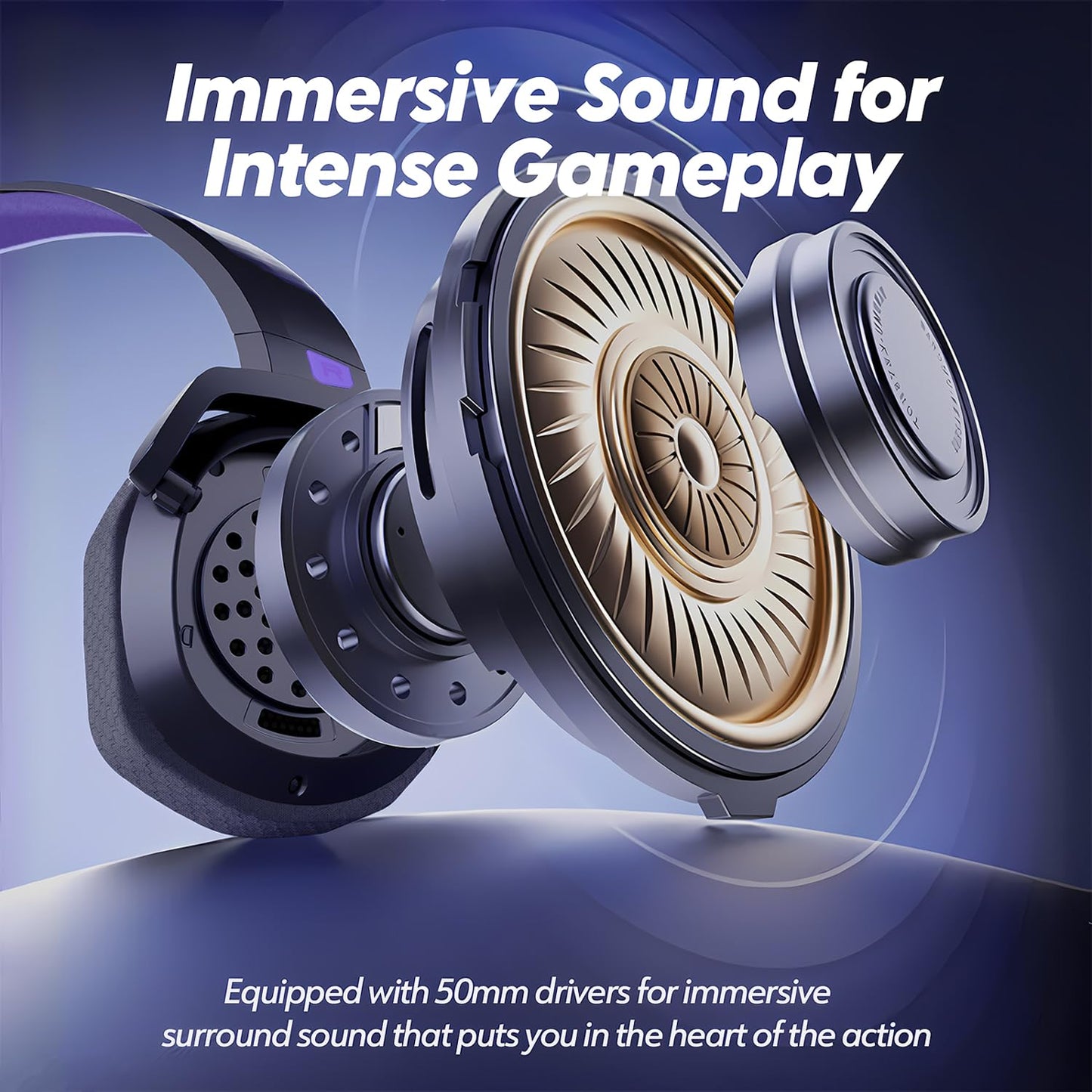 NUBWO Wireless Gaming Headset with Mic for Ps5 Ps4 PC, Zero Interference, 100-Hour Battery All-Day Play, 23ms Sync for Fortnite & Call of Duty/FPS Gamers, Triple Mode All Devices Compatible - Orange