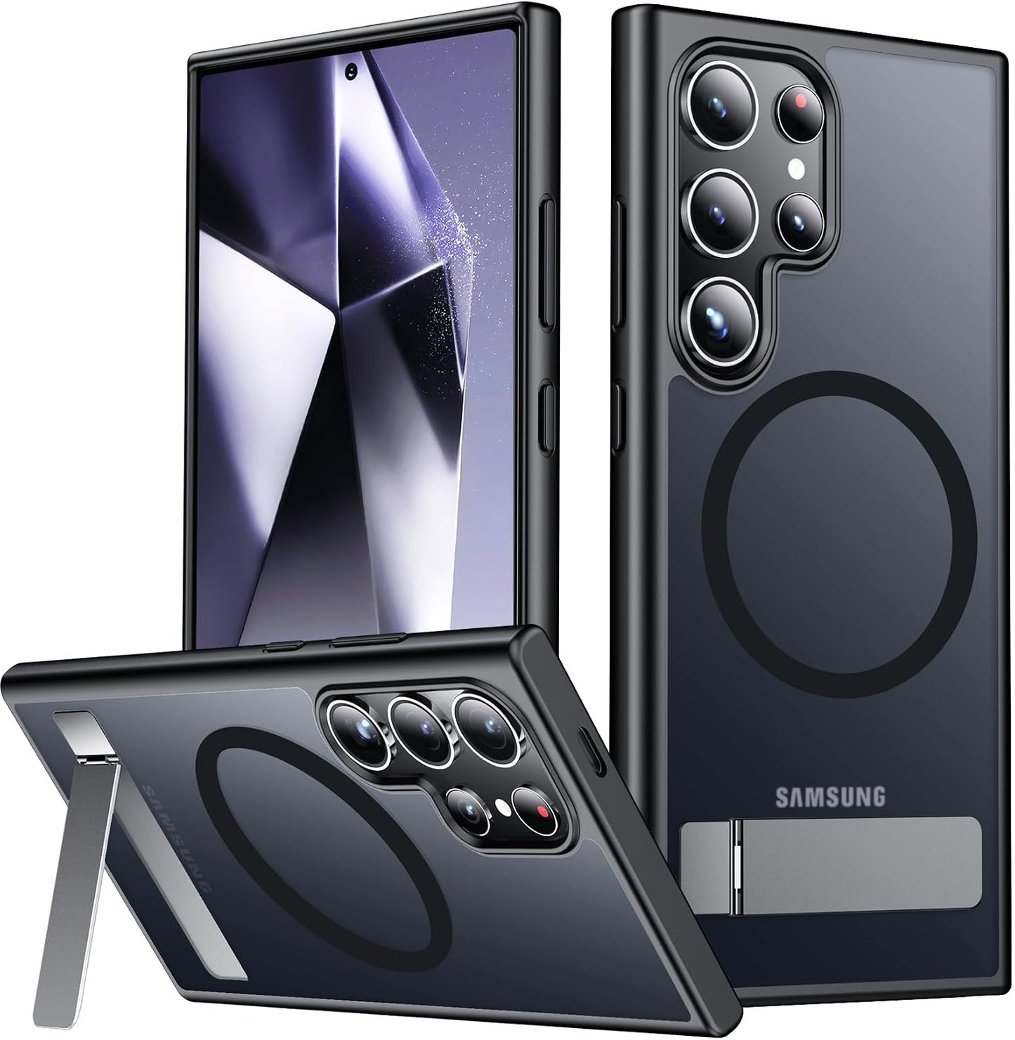 SPIDERCASE Magnetic for Samsung Galaxy S26 Ultra Case,[Built-in Invisible Kickstand][Compatible with Magsafe] Slim Translucent Matte Phone Case for S26 Ultra 6.9'', Purple